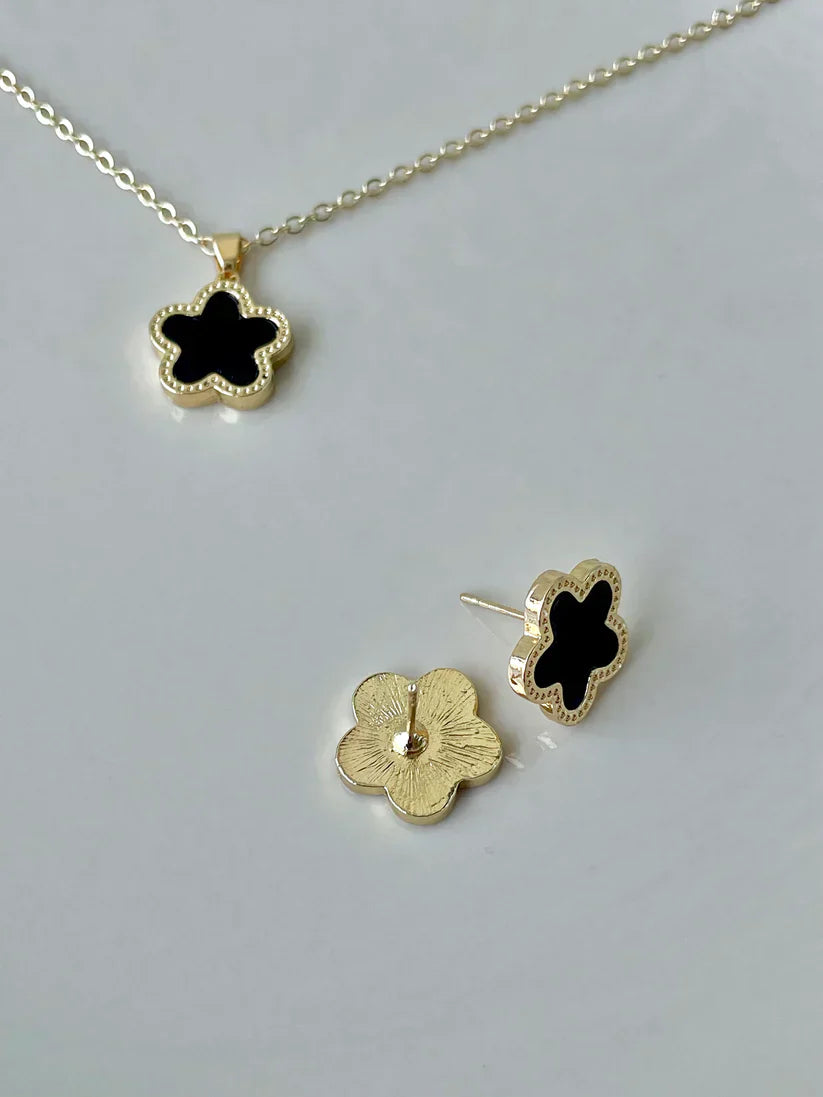 Clover Necklace and Earring Set