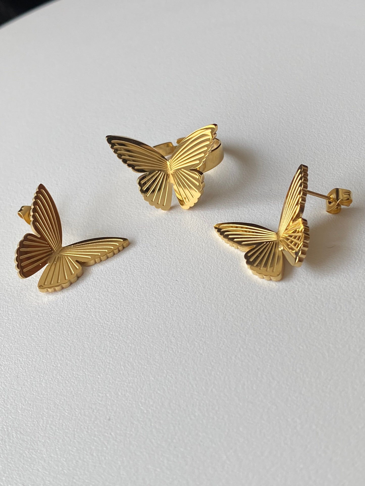 Frosted Butterfly necklace set