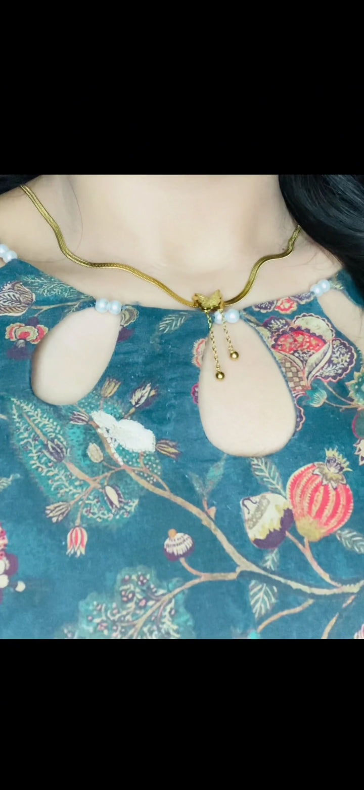 butterfly Choker Necklace set