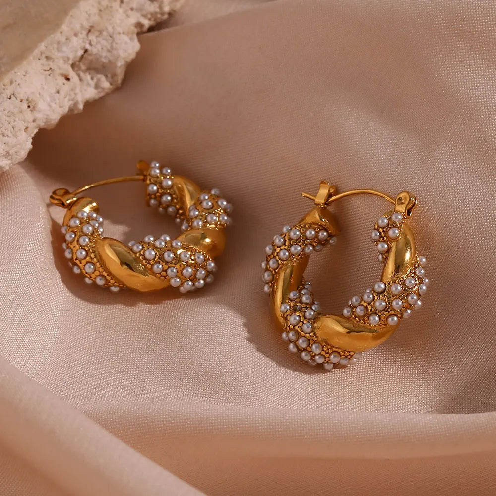 Donna Crystal Twisted Earring