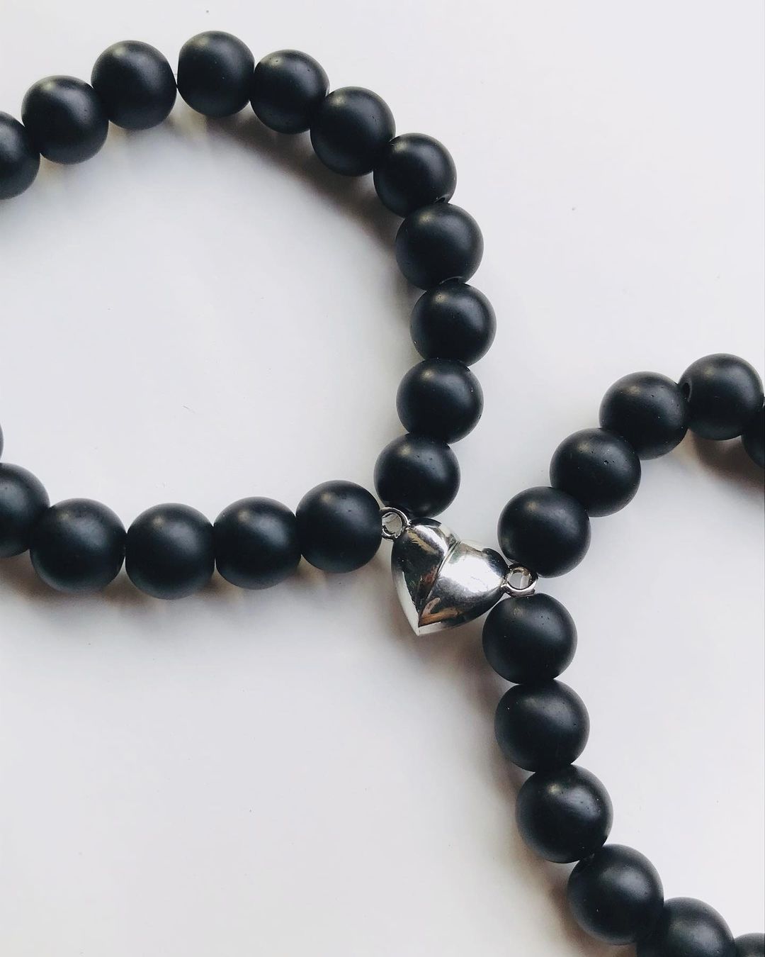 Pair of Beads Couple heart Bracelet